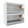 Block of 2 Cages, on top of eachother, per cage 70cm wide and 40cm high, with nesting-box for finches