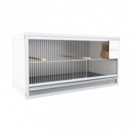 1 Cage 80cm wide and 40cm high with nesting-box for canaries